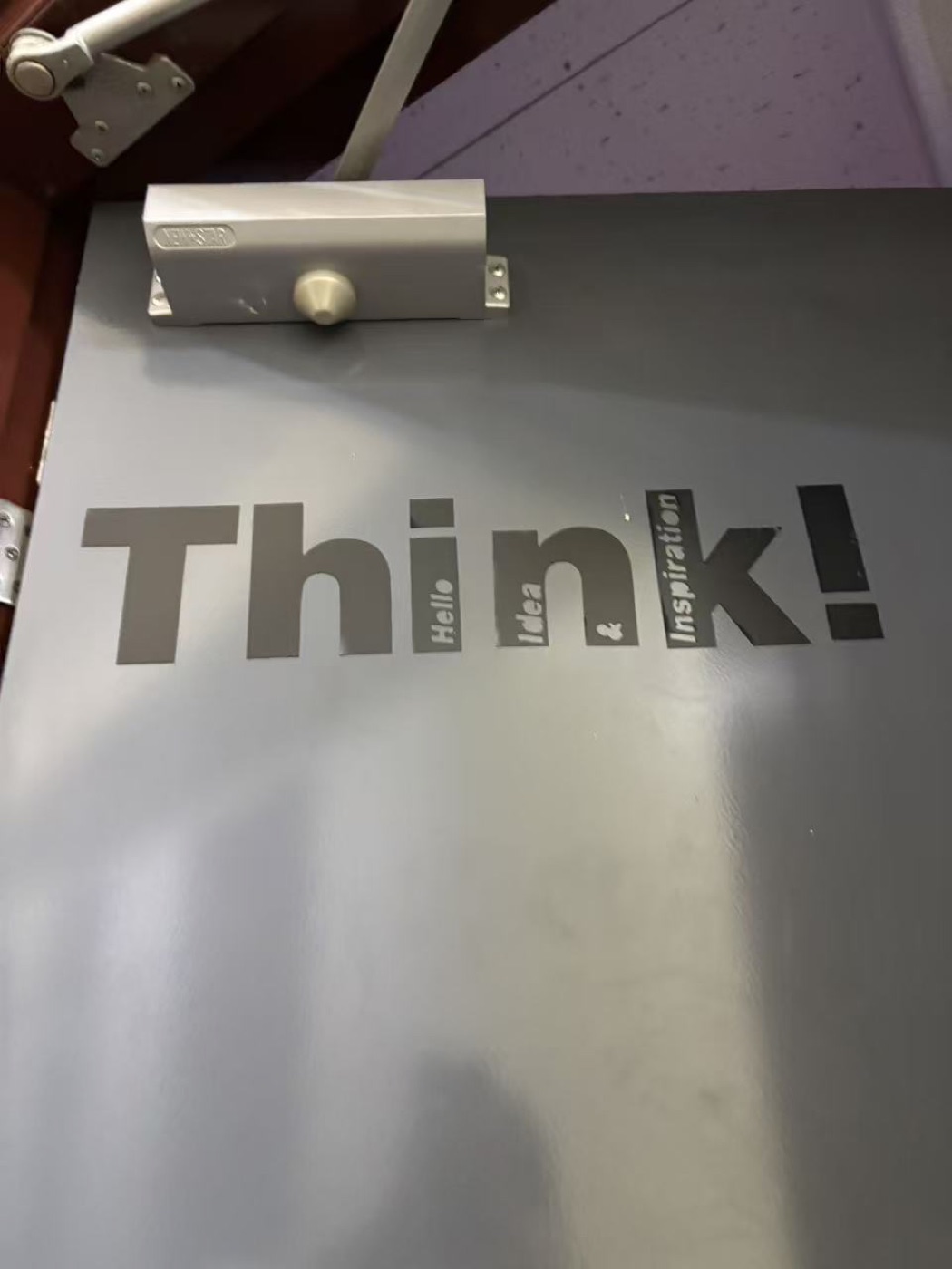 Think office door sign